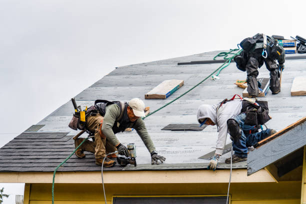 Professional Roofing technician working in Coralville, IA